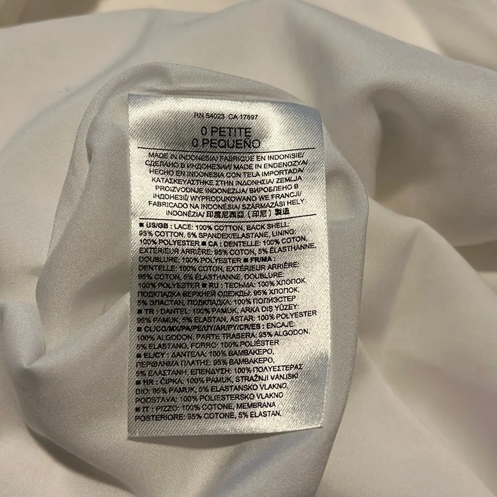Banana Republic White Eyelet Sheath Size 0P - Picture 7 of 8